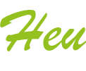 Heu Grüner Schriftzug Heu