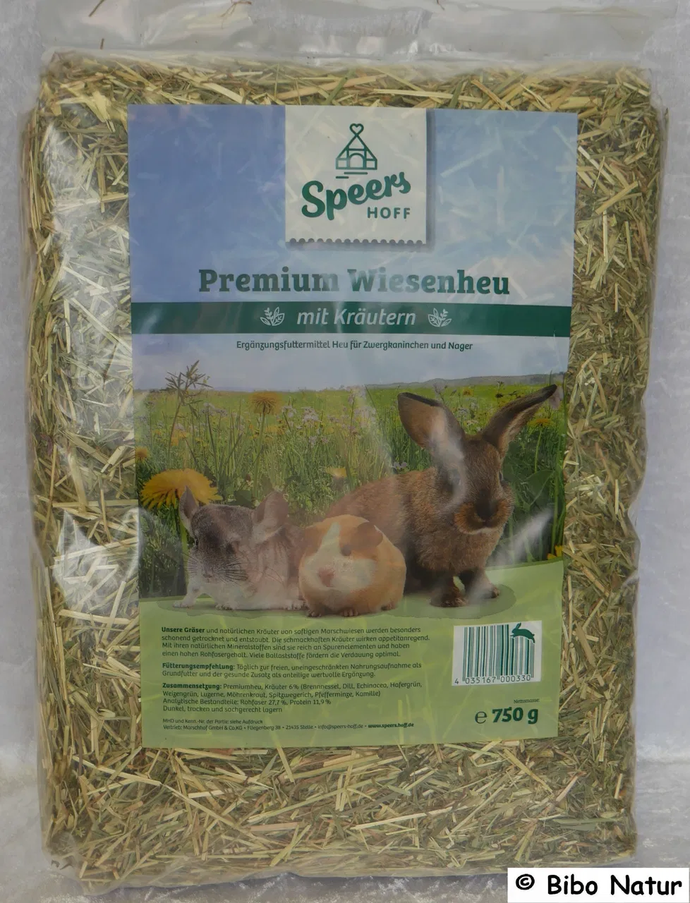 Premium Wiesenheu 750g mit Kräutern