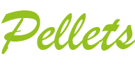 Pellets Grüner Schriftzug Pellets